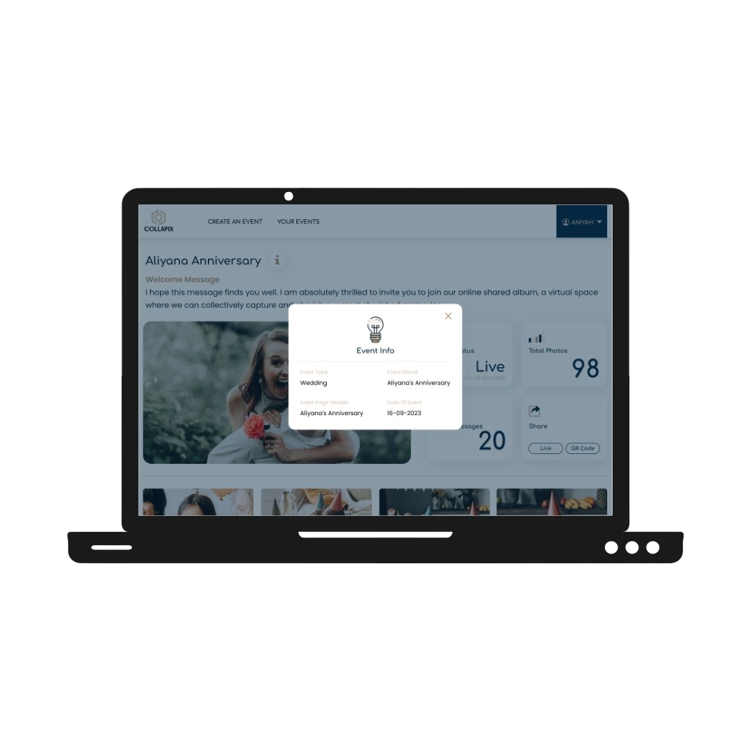 Make Every Event Memorable by Sharing Beautiful Photos platform screen 4