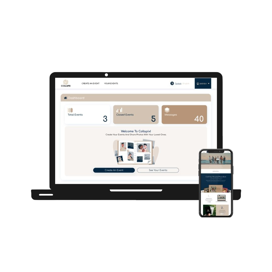 Make Every Event Memorable by Sharing Beautiful Photos platform screen 1